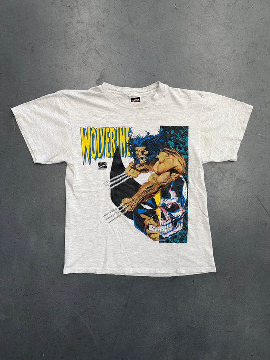 1994 MARVEL COMICS WOLVERINE SPLIT SKULL FACE TEE (TULTEX COTTON TAG)