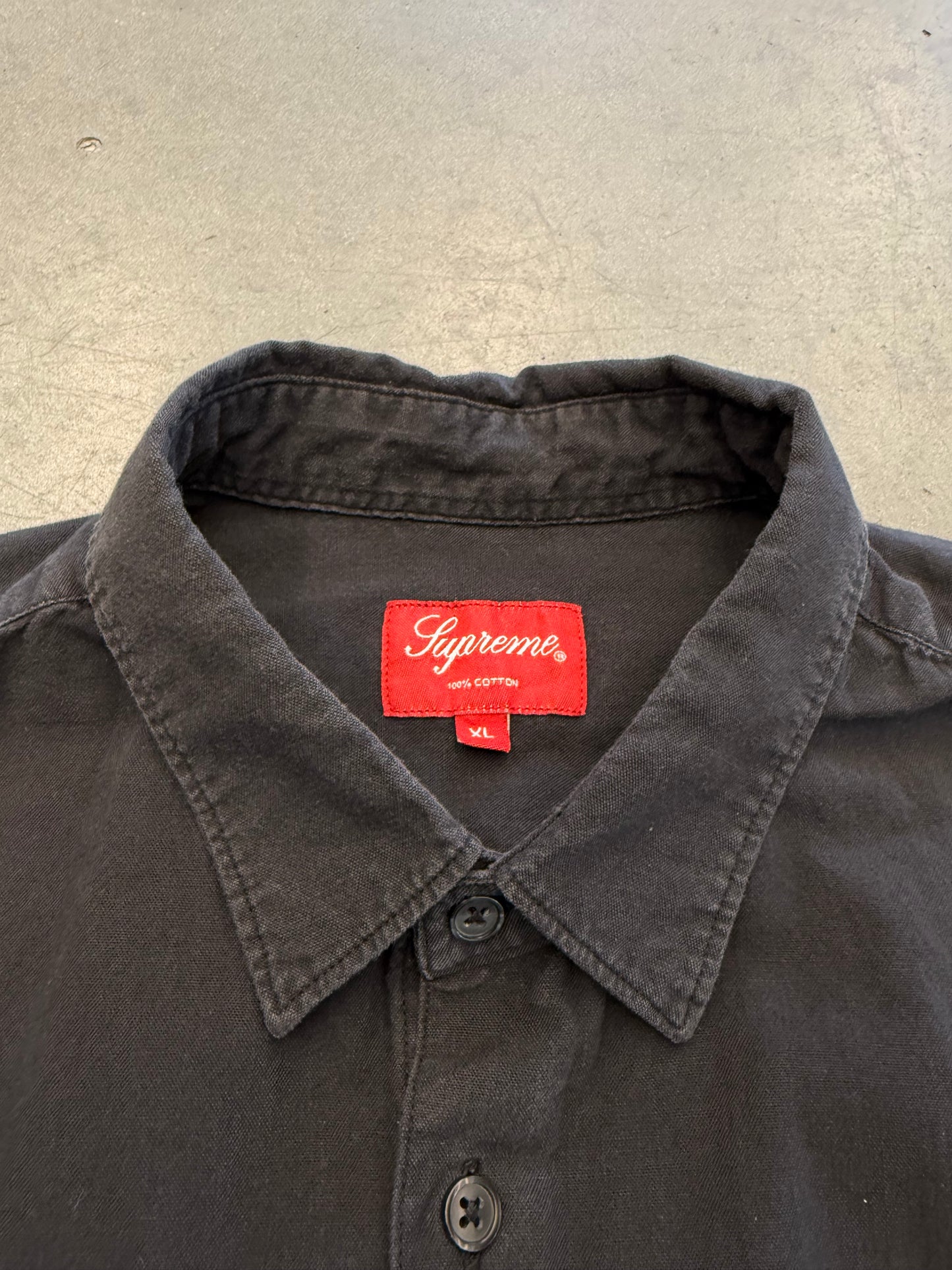 SS18 SUPREME GONZ OXFORD SHIRT - BLACK