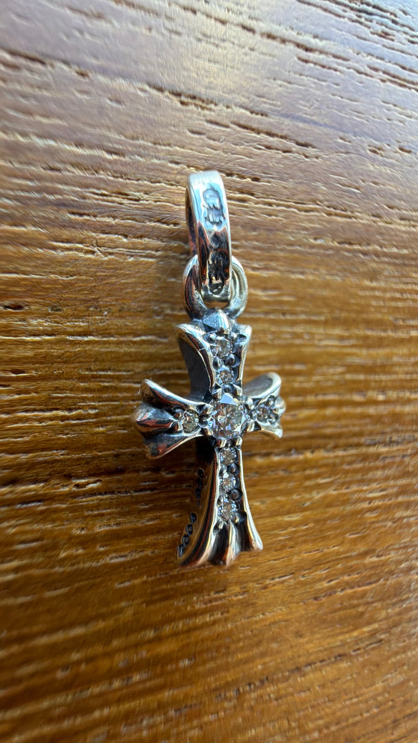 CHROME HEARTS DIAMOND PAVE BABY FAT SILVER PENDANT