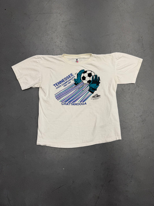 1993-1994 TENNESSEE CHATTANOOGA STATE CHAMPIONS SOCCER TEE (ADIDAS TAG)