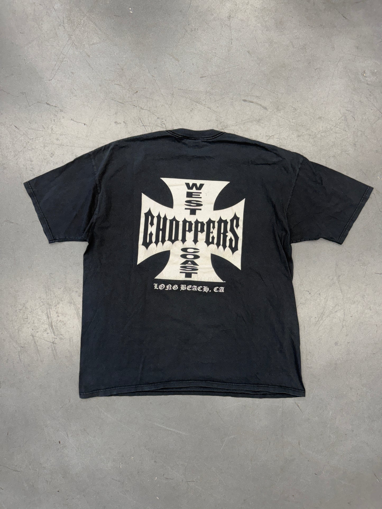 90S WEST COAST CHOPPERS IRON CROSS MULLET TEE (CFL TAG)
