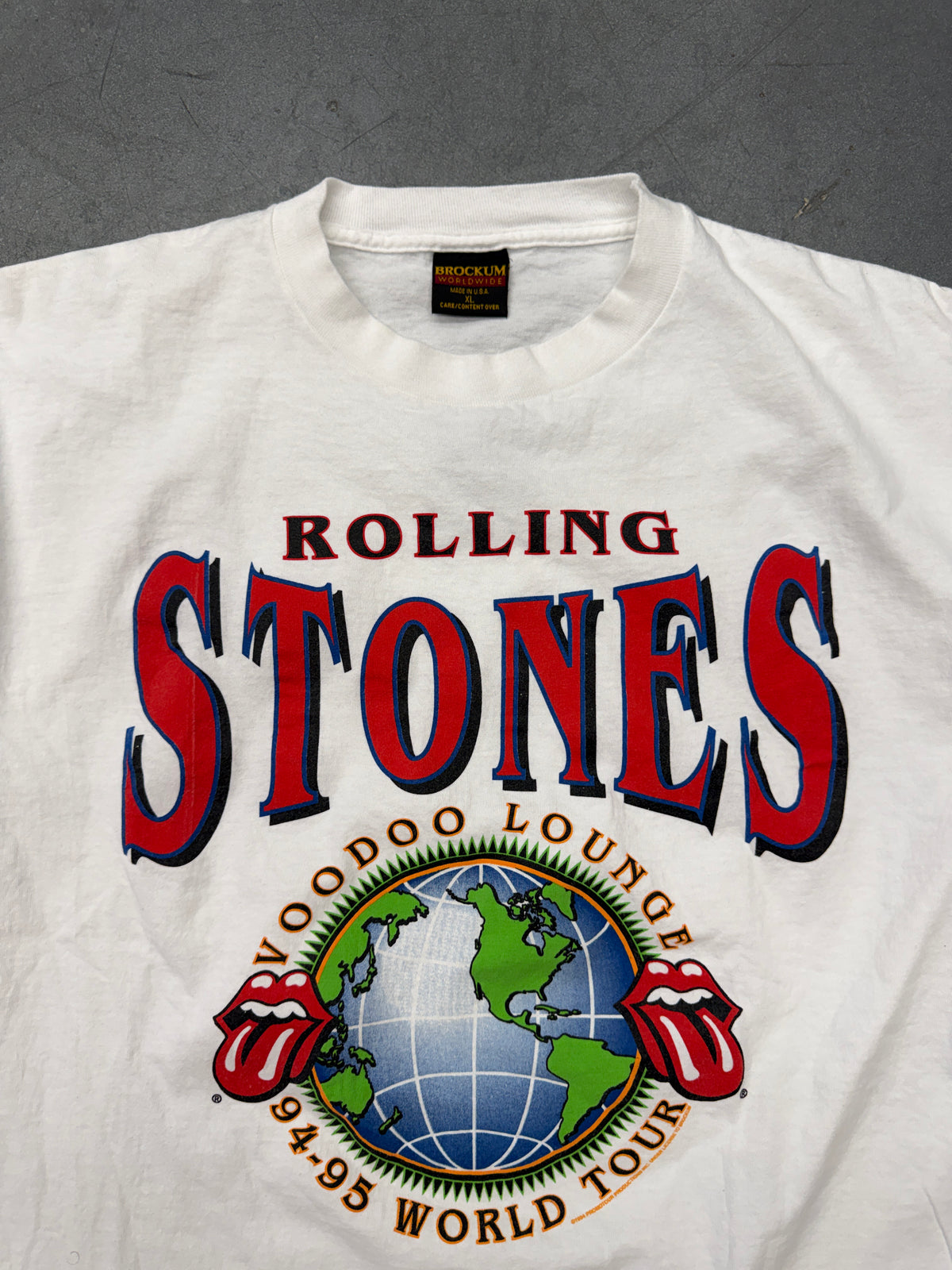 1994 ROLLING STONES VOODOO LOUNGE GLOBE TEE (BROCKUM TAG)