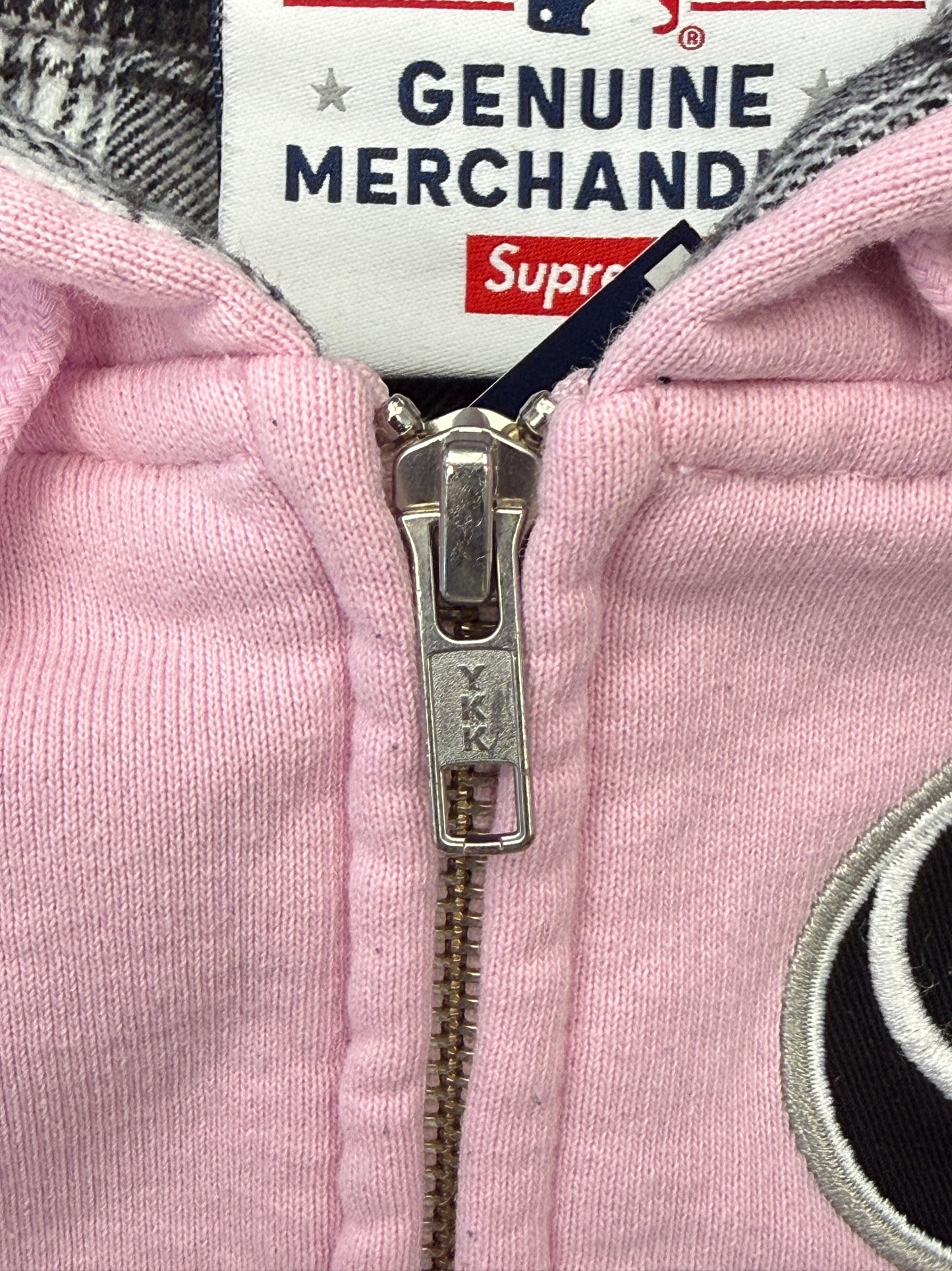 SS25 SUPREME CHICAGO WHITE SOX ZIP UP HOODED SWEATSHIRT - LIGHT PINK