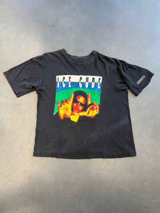 90'S ICE CUBE THERMAL GRAPHIC PRIORITY RECORDS RAP TEE (PULLED TAG)