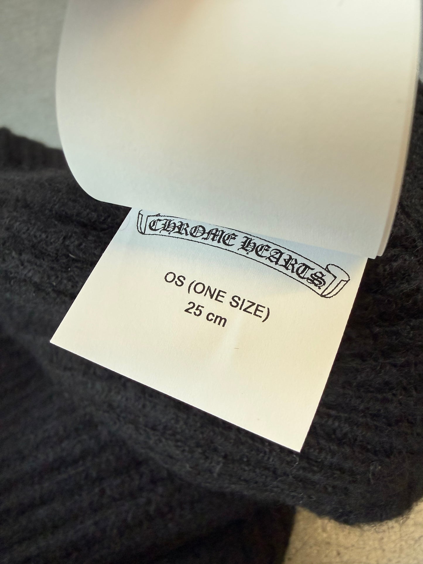 CHROME HEARTS BIG DADDY CROSS LOGO CASHMERE BEANIE