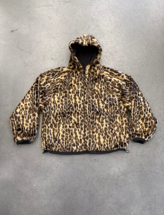 SS25 SUPREME FAUX FUR REVERSIBLE HOODED TRACK JACKET - NWT