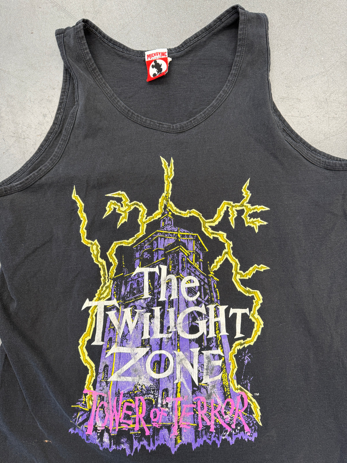 90S DISNEY THE TWILIGHT ZONE TOWER OF TERROR TANK TOP (MICKEY INC TAG)