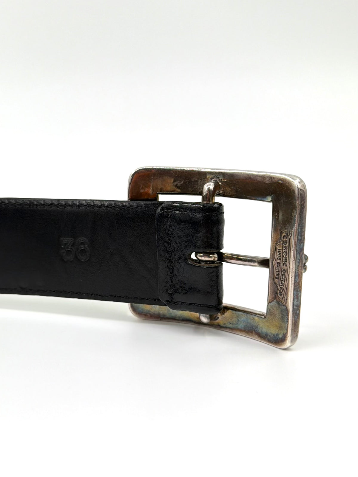 CHROME HEARTS OTJ LEATHER  BELT - 36