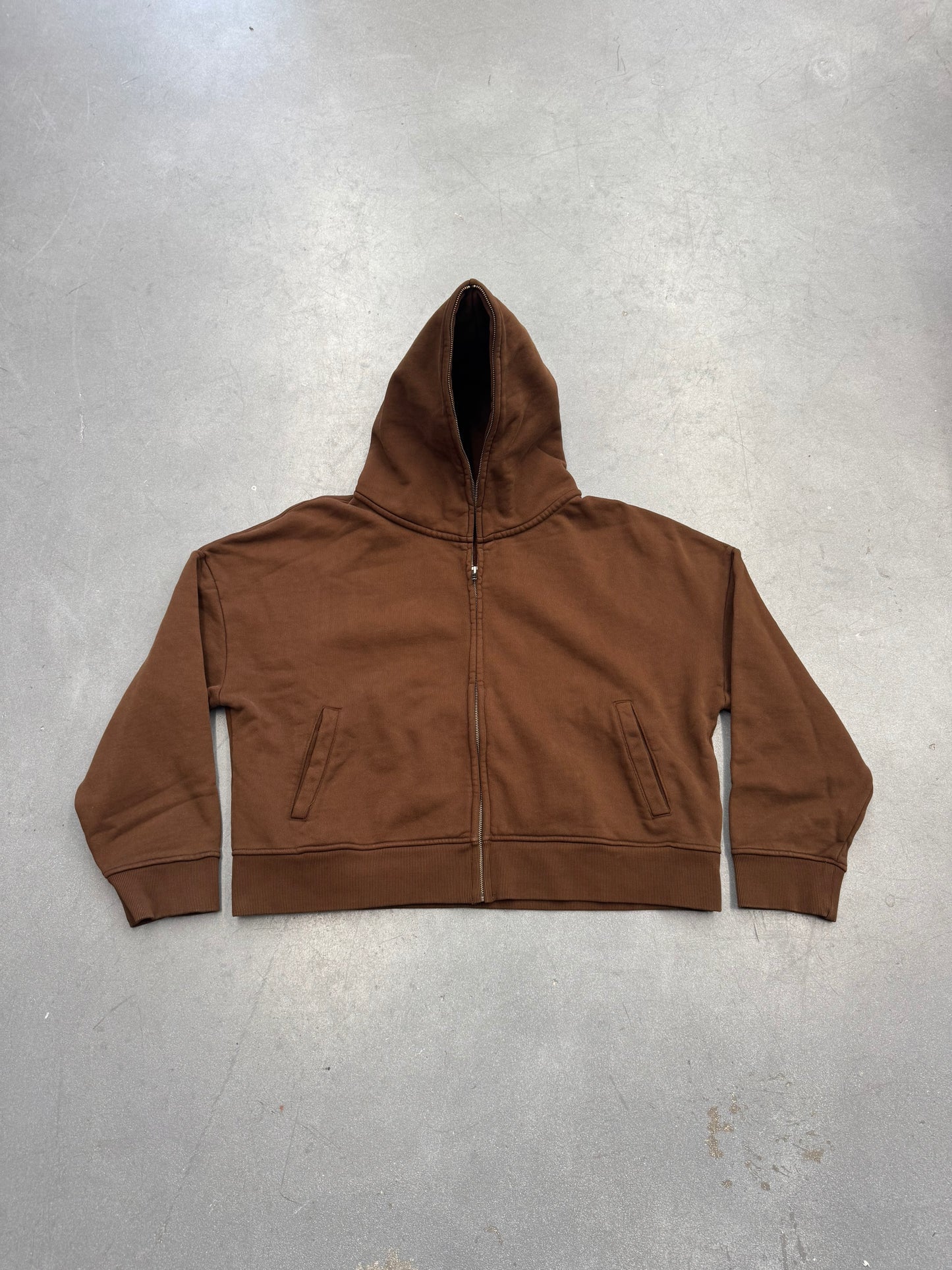 ENTIRE STUDIOS FULL ZIP HOODIE - BROWN