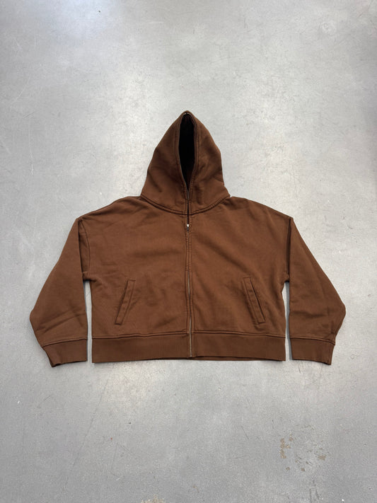 ENTIRE STUDIOS FULL ZIP HOODIE - BROWN
