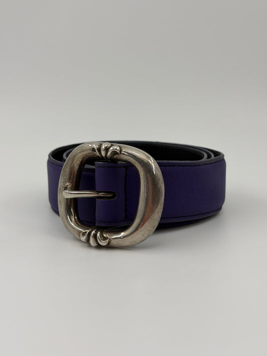 CHROME HEARTS ST. BARTHS EXCLUSIVE SILVER GUNSLINGER BELT - PURPLE