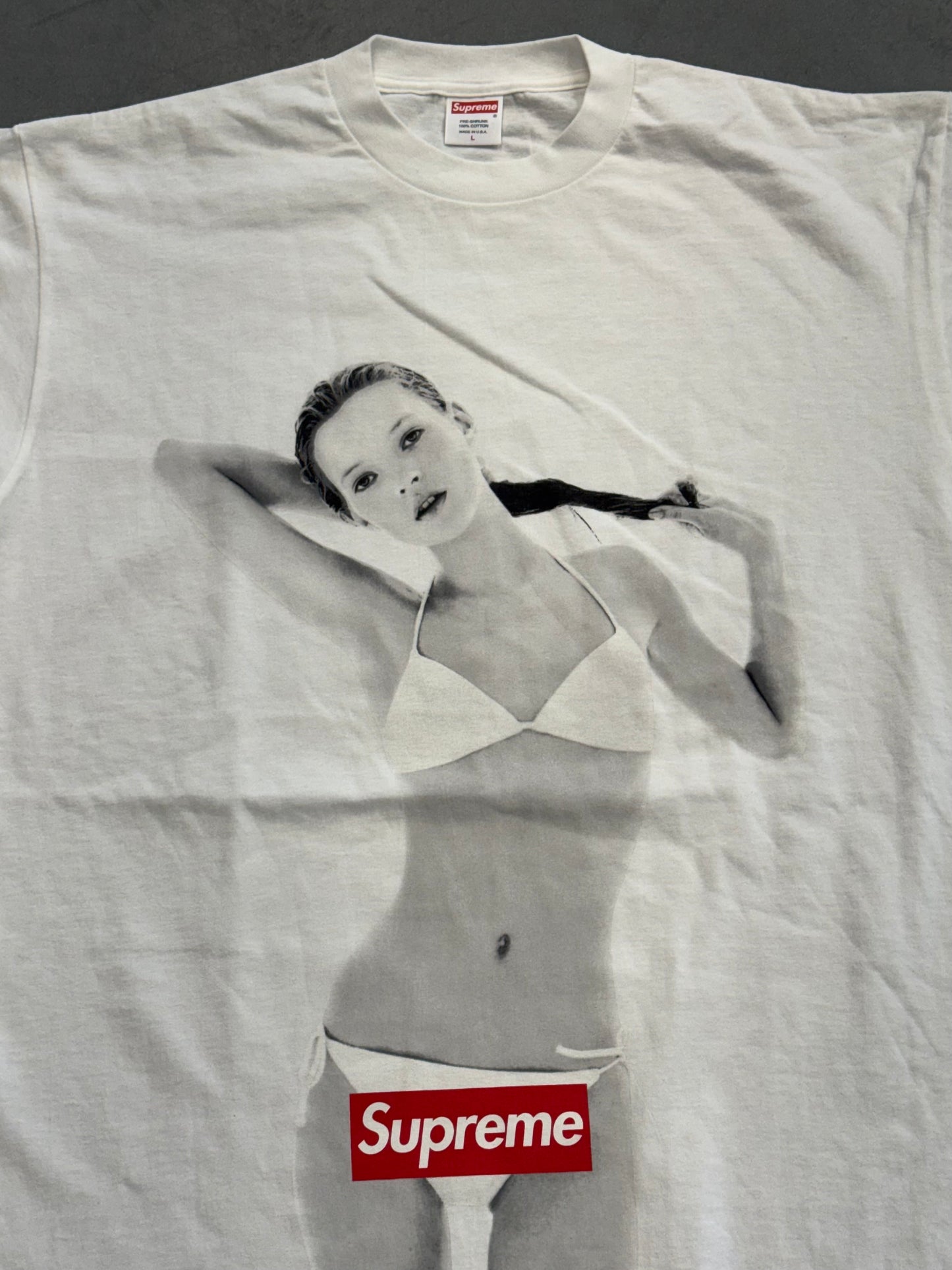 2004 SUPREME NYC 10TH ANNIVERSARY KATE MOSS BOX LOGO TEE