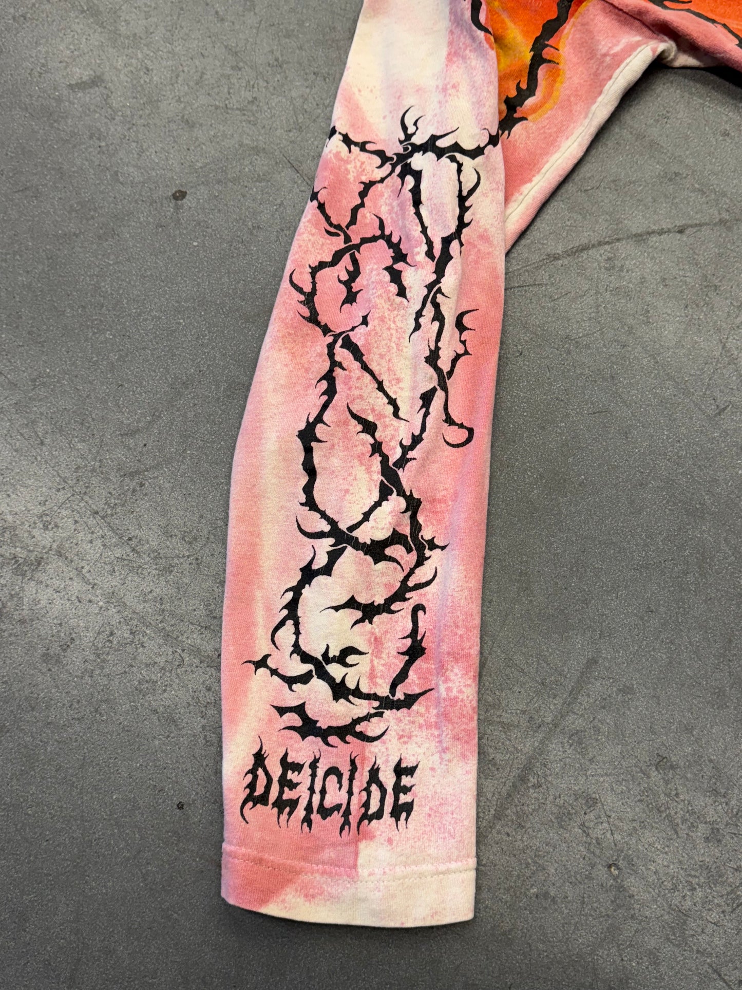 90S DEICIDE BOOTLEG FLAMING AOP LS TEE (SCREEN STARS TAG)