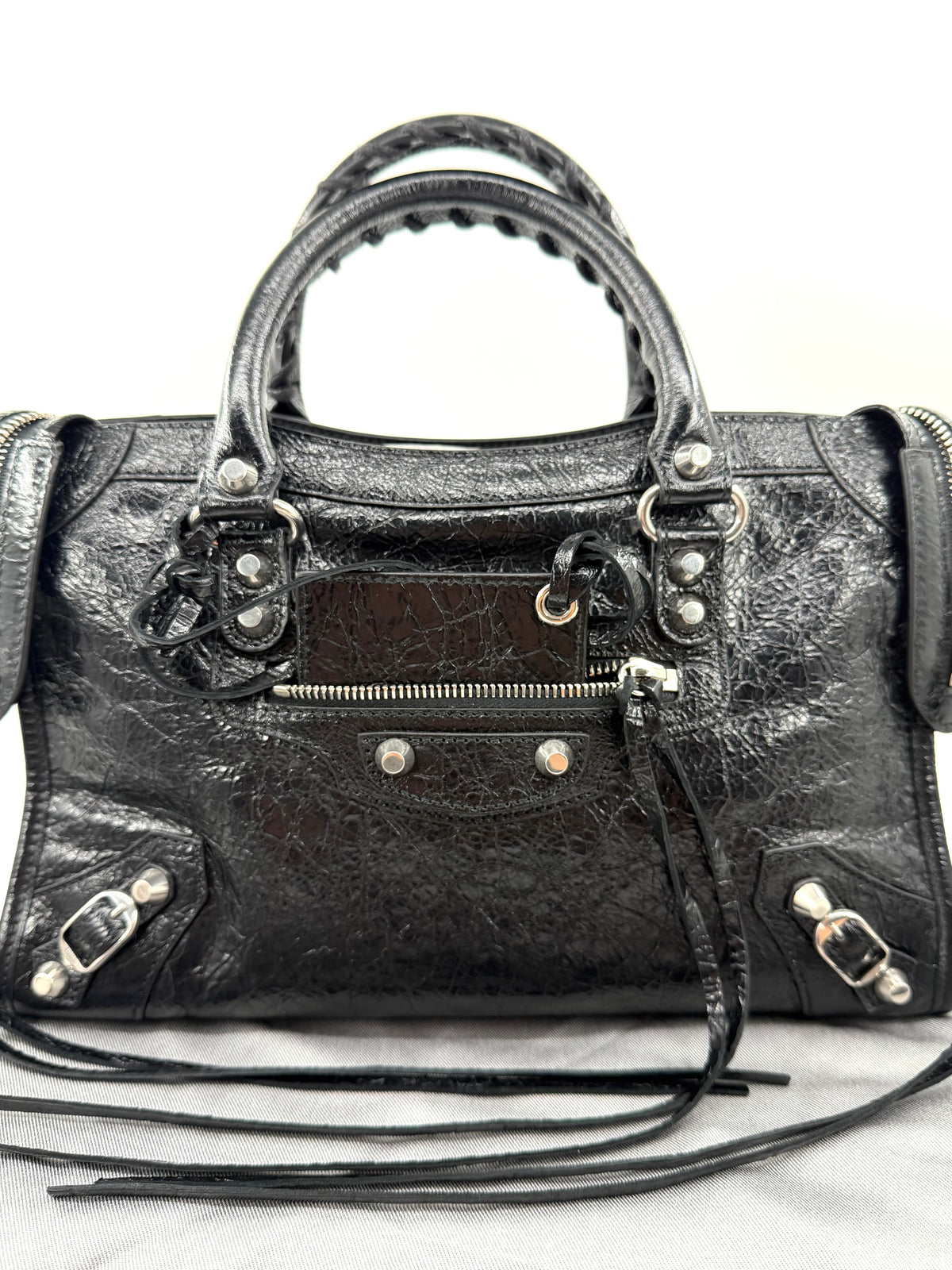 BALENCIAGA LE CITY SMALL LEATHER SHOULDER BAG