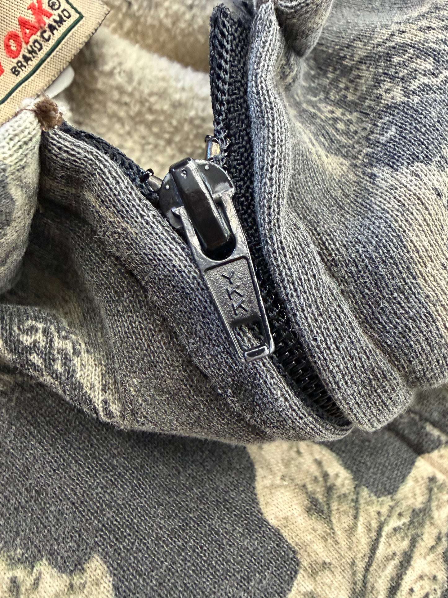 90'S MOSSY OAK FULL ZIP CAMO HOODIE (MADE IN USA TAG)