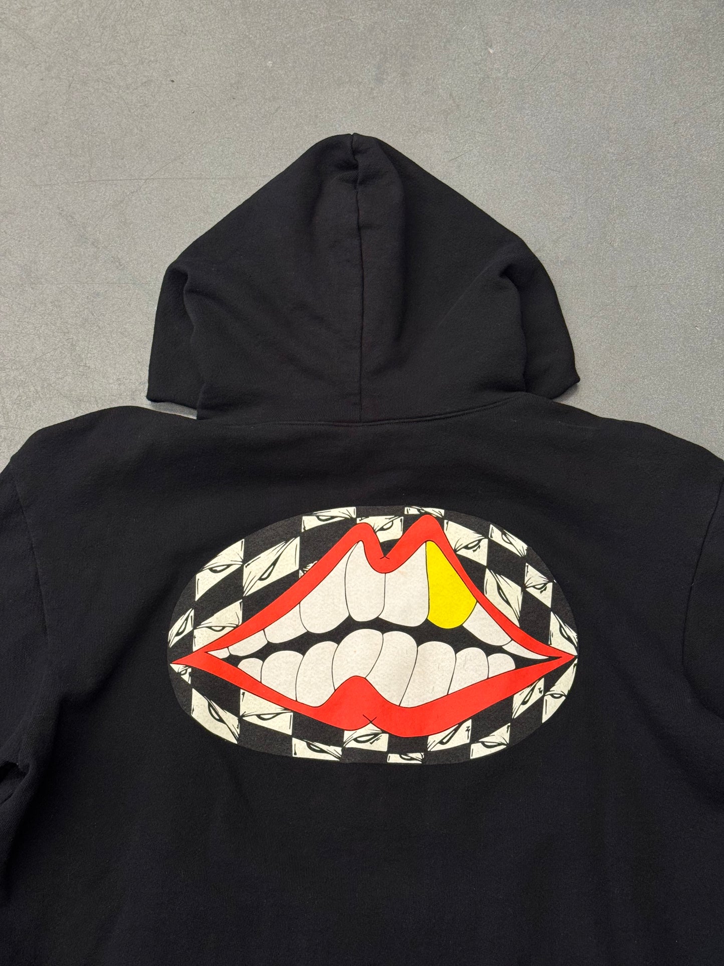 CHROME HEARTS MATTY BOY FLORAL CHOMPER PULLOVER HOODIE - BLACK