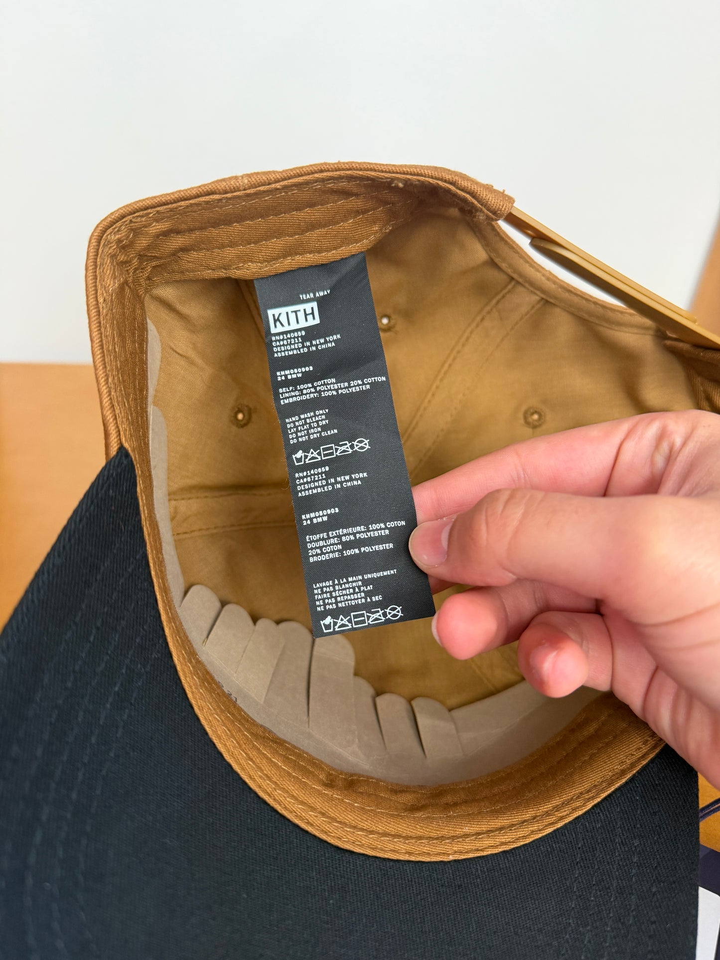 FW24 KITH X BMW BAY LOW PINCH CROWN CAP - DESERT