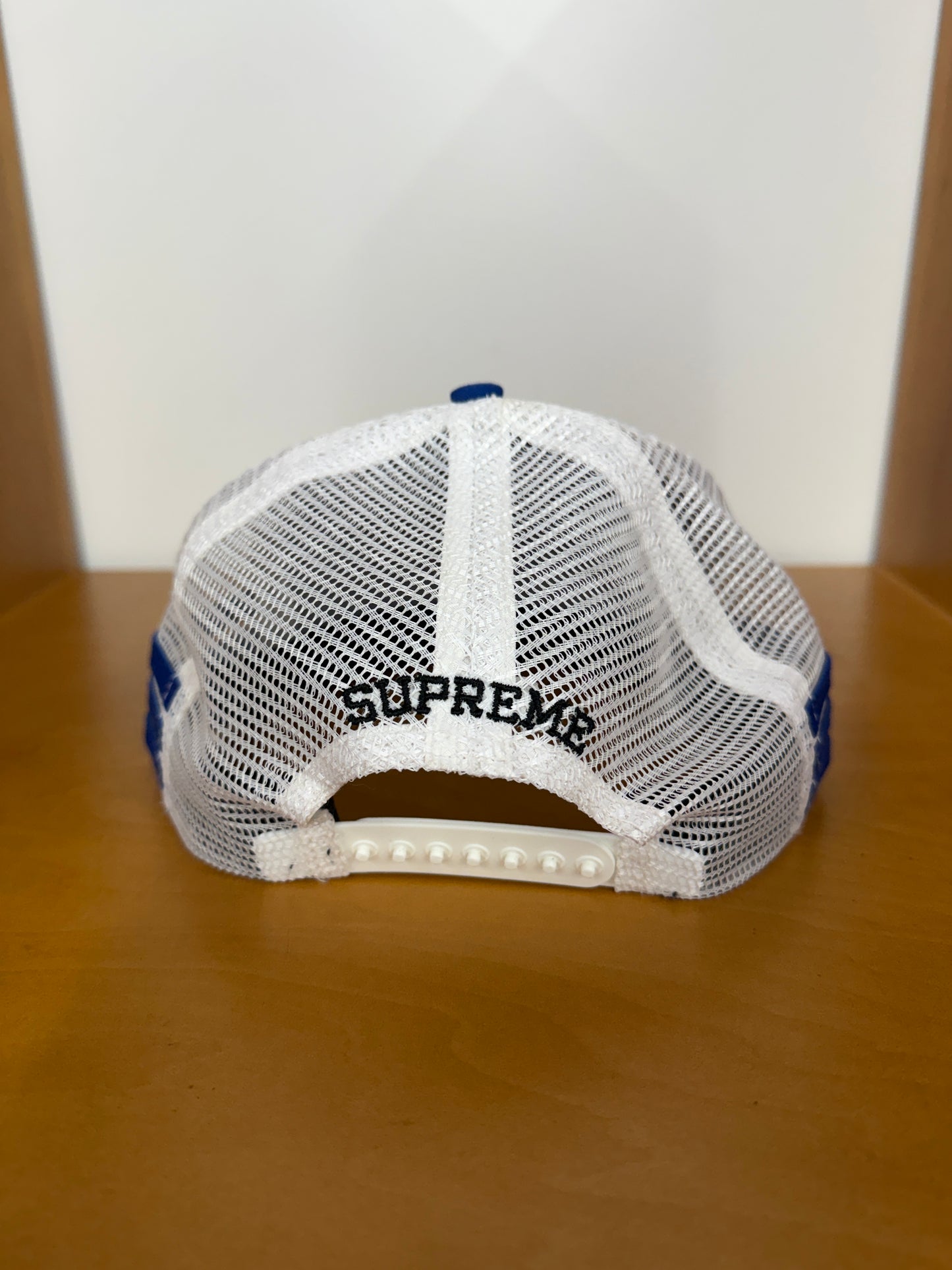 SS12 SUPREME CAMPBELL'S SOUP TRUCKER HAT - BLUE