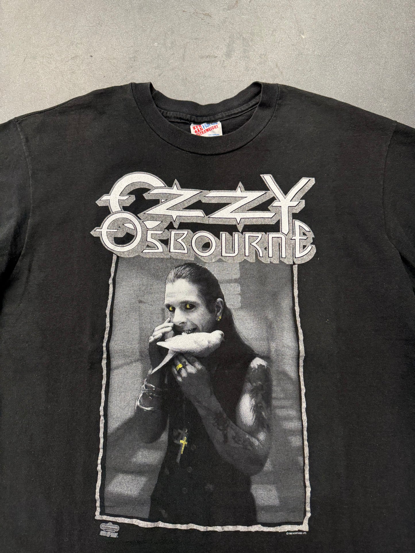 1992 OZZY OSBOURNE "THE LAST BLOODY SHOWS" TEE (HANES TAG)