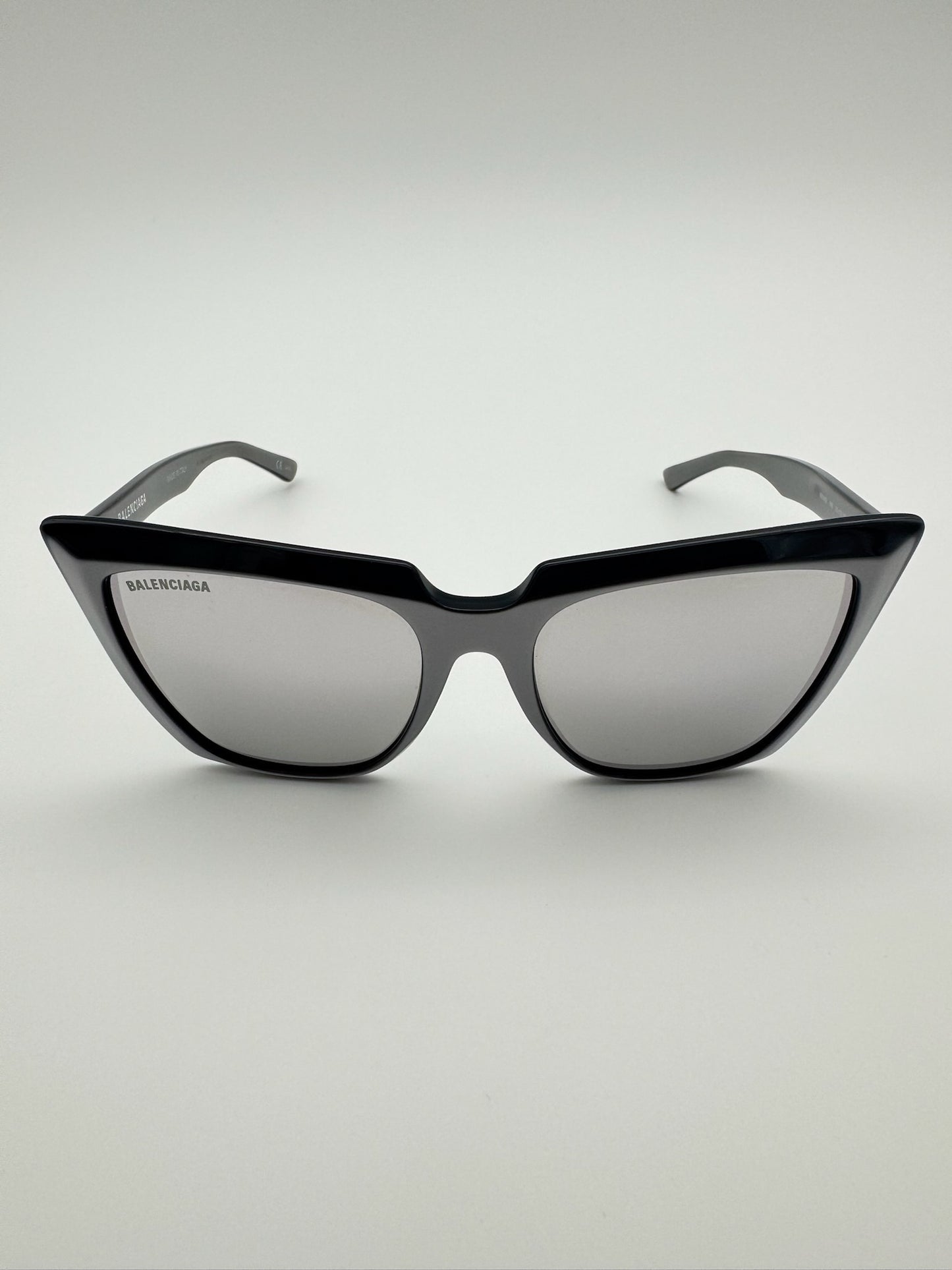 BALENCIAGA SQUARE CAT SUNGLASSES BB0046S 006 SILVER