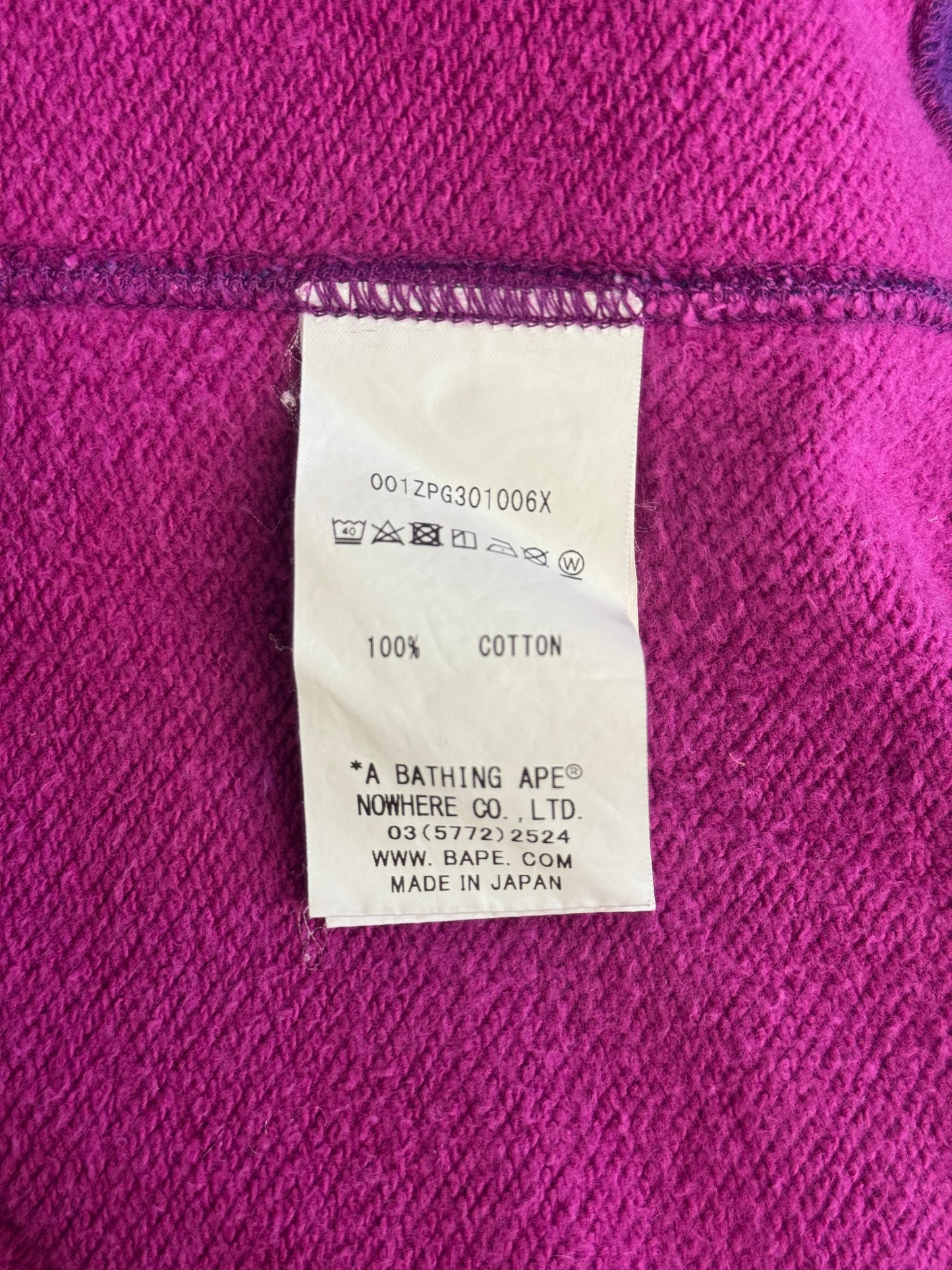 FW18 BAPE A BATHING APE COLOR CAMO TIGER FULL ZIP HOODIE - PURPLE