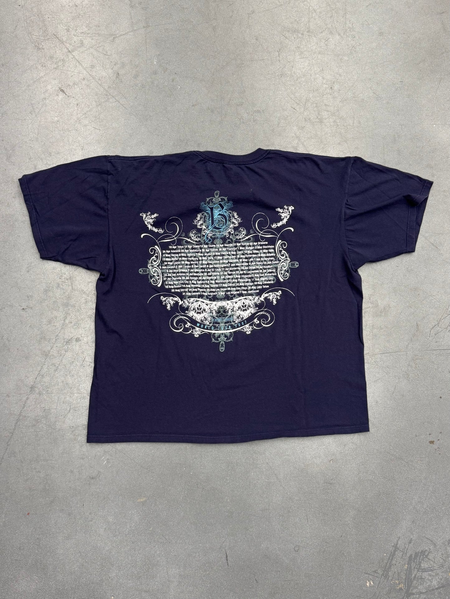 2007 BEYONCE WORLD TOUR TEE (ANVIL TAG)