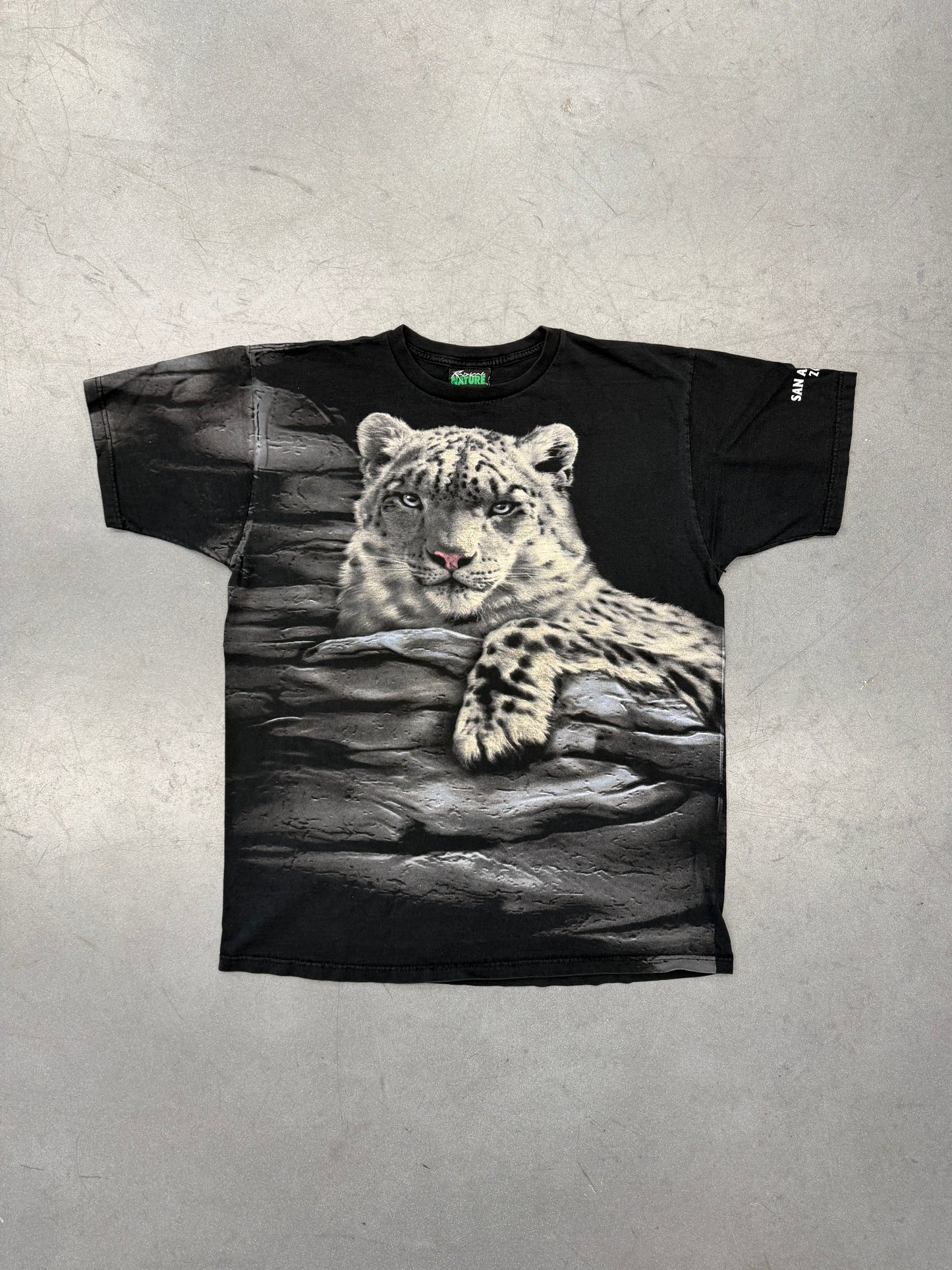 Y2K SAN ANTONIO ZOO WHITE TIGER WRAP-AROUND TEE (RADICAL NATURE TAG)
