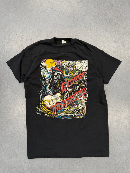 1980S GEORGE THOROGOOD AND THE DESTROYERS ZOMBIE SKELETON TOUR TEE (SCREEN STARS TAG)