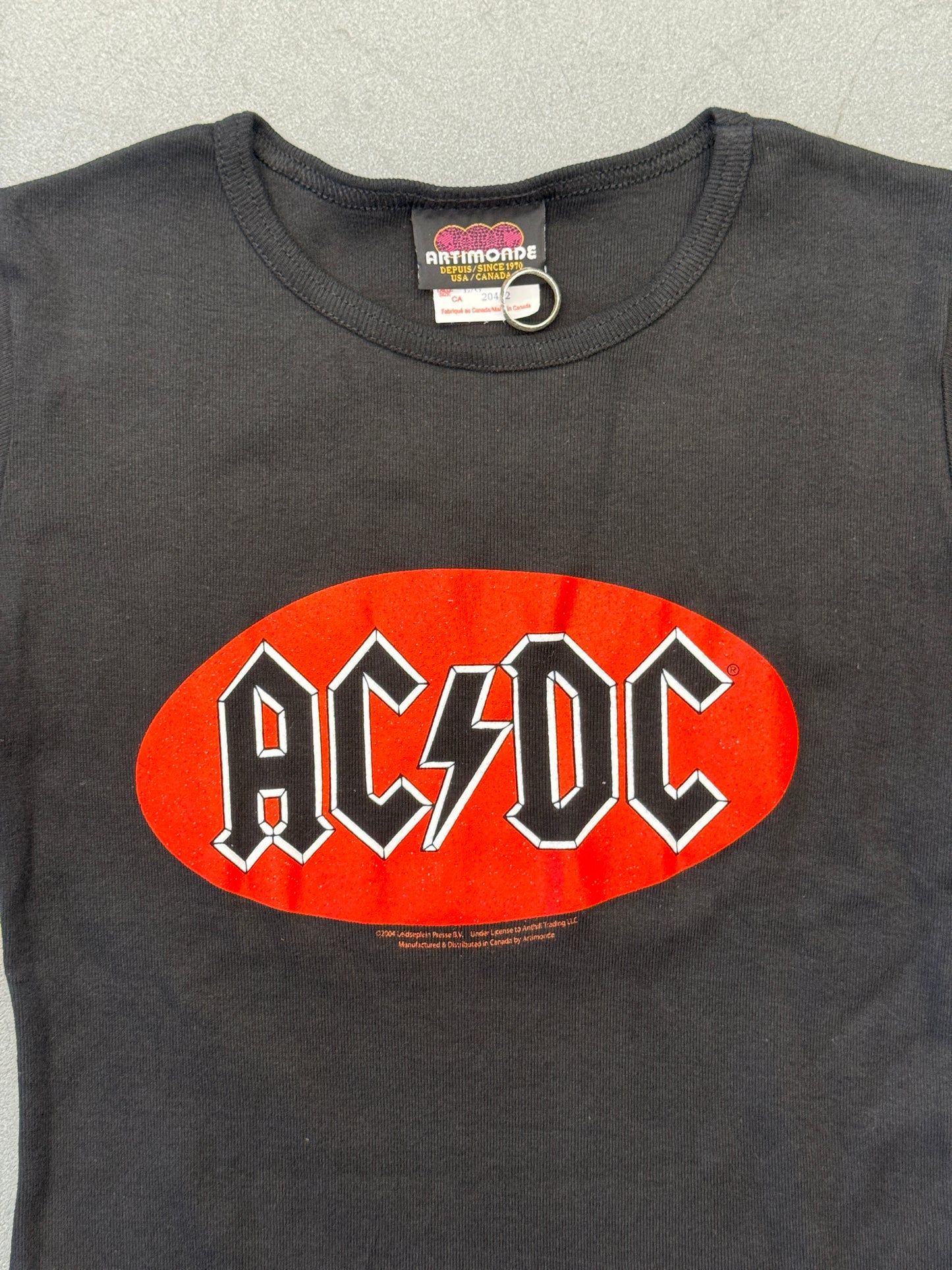 2004 YOUTH AC/DC RIBBED OVAL LOGO TEE (ARTMONDE TAG)