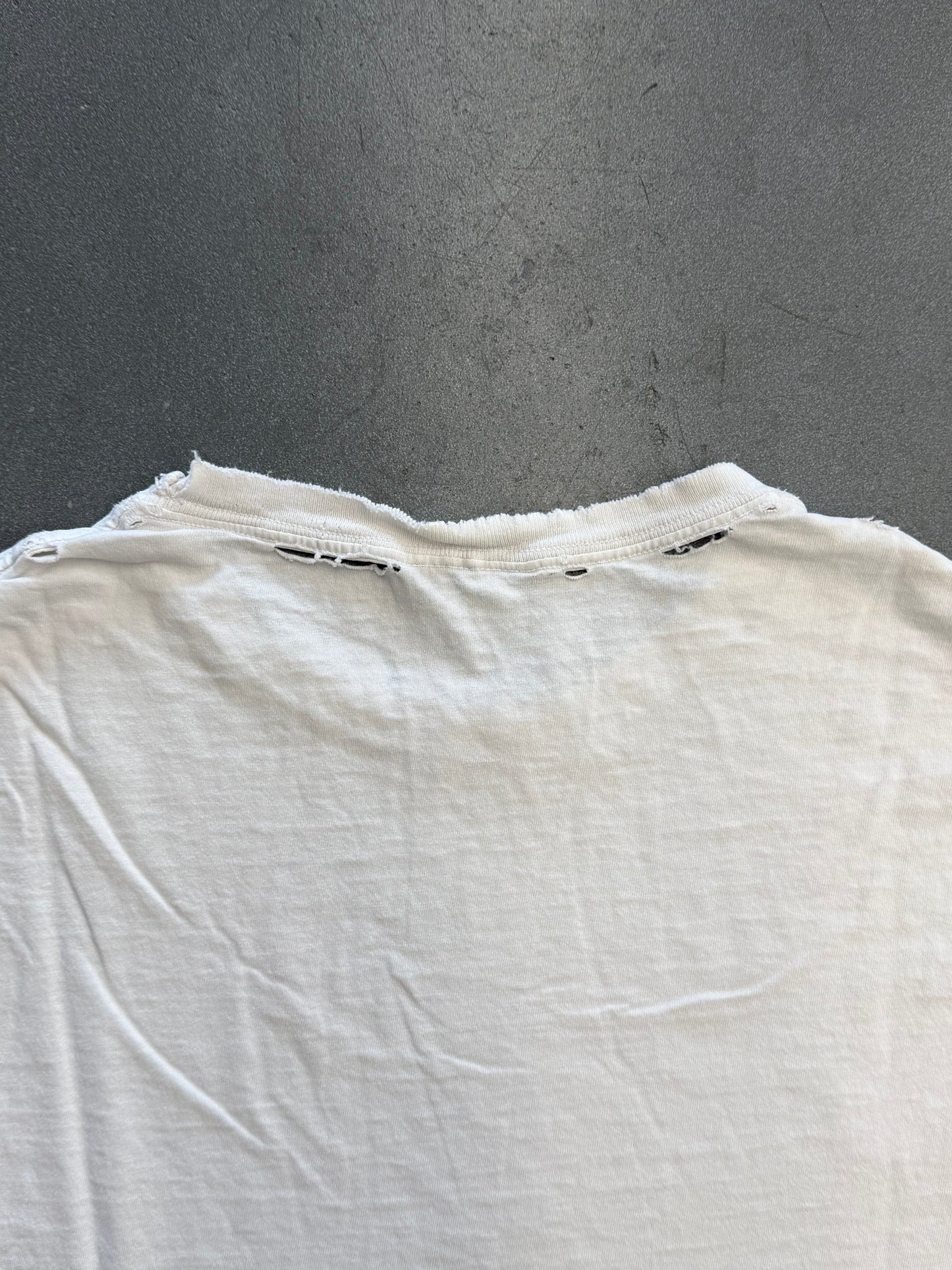 90S WHITE TIGER DISTRESSED NATURE TEE (PULLED TAG)