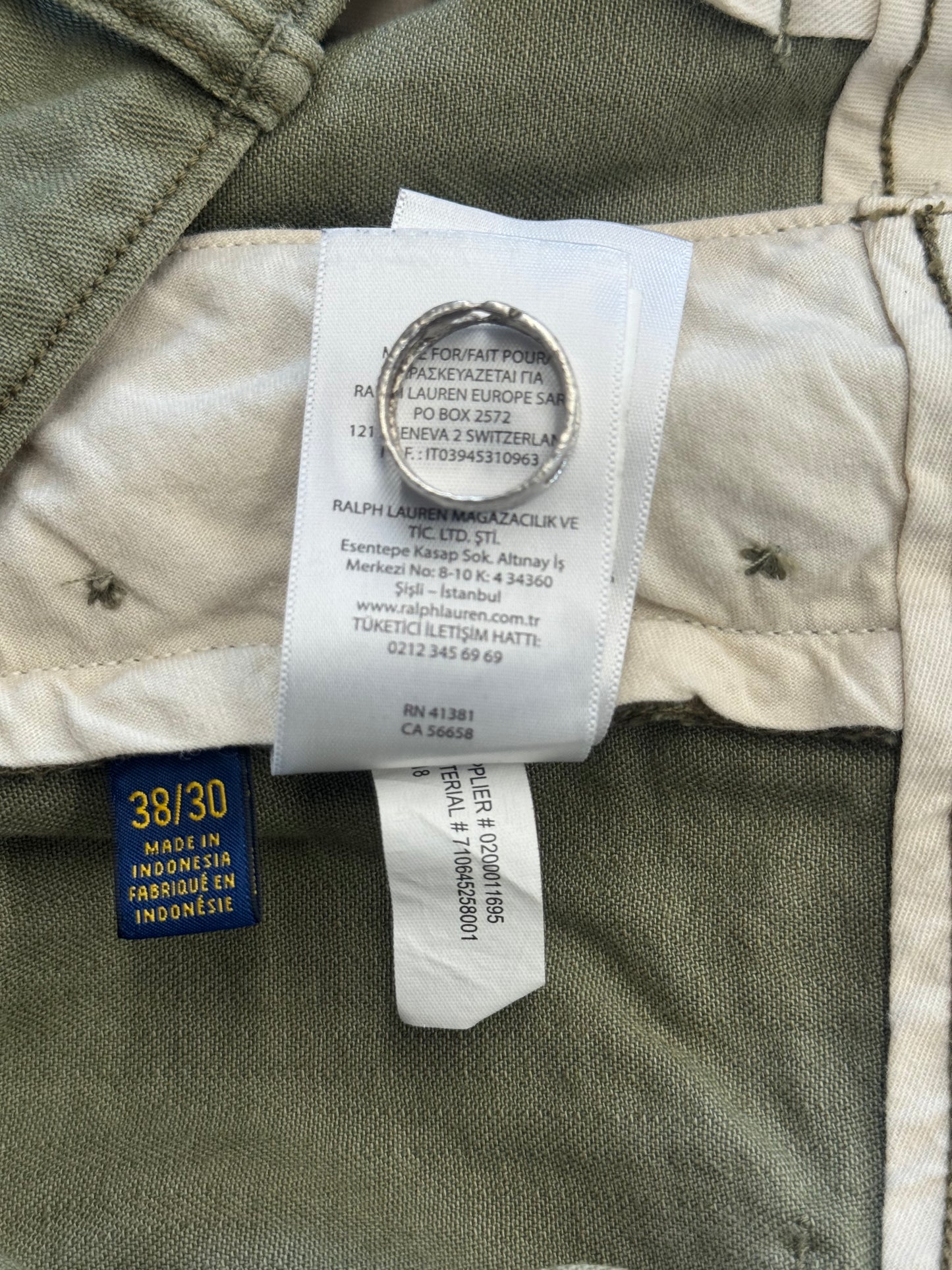 VINTAGE POLO RALPH LAUREN UTILITY HERRINGBONE DISTRESSED PATCHWORK PANT