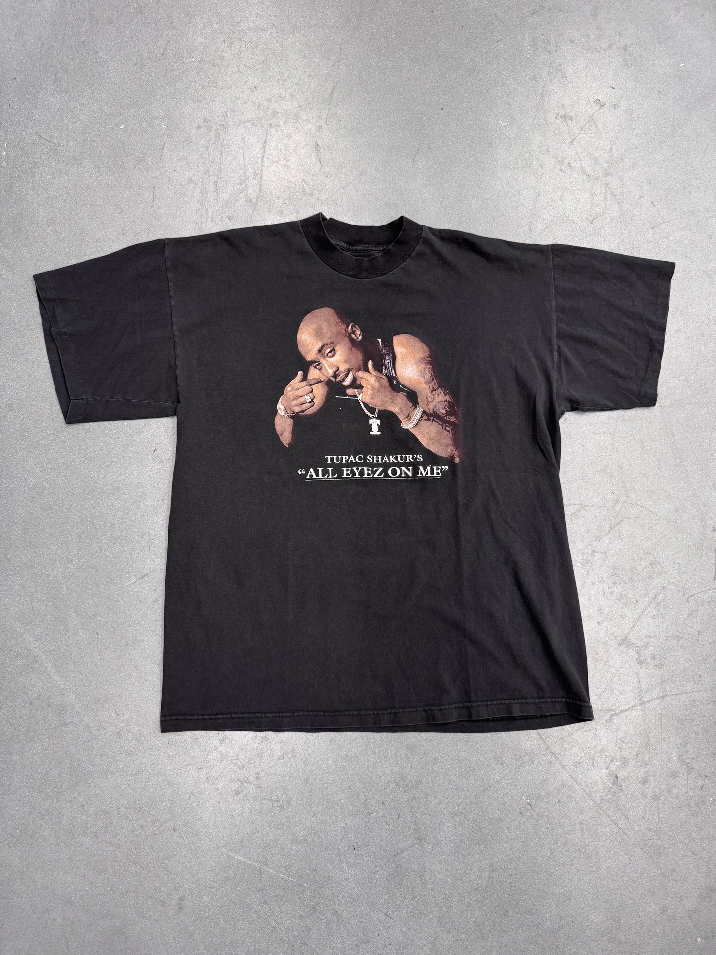90'S TUPAC SHAKUR'S "ALL EYEZ ON ME" BOOTLEG TEE (PULLED TAG)