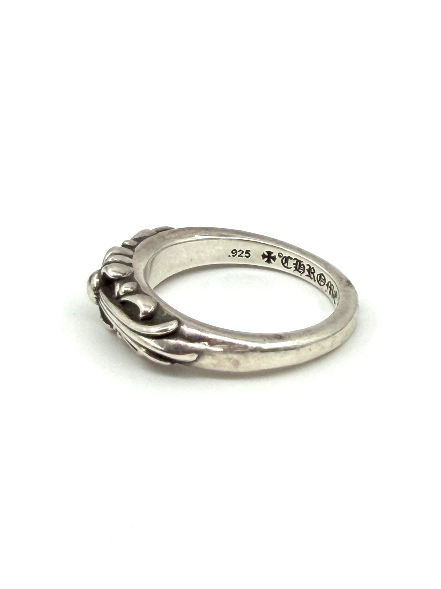 CHROME HEARTS BABY CLASSIC FLORAL SILVER RING
