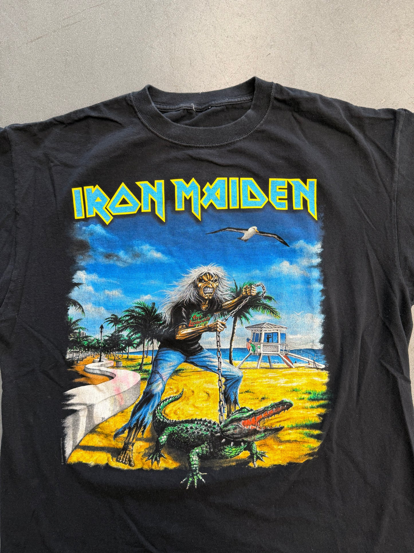 2009 IRON MAIDEN FORT LAUDERDALE TOUR TEE (ANVIL TAG)