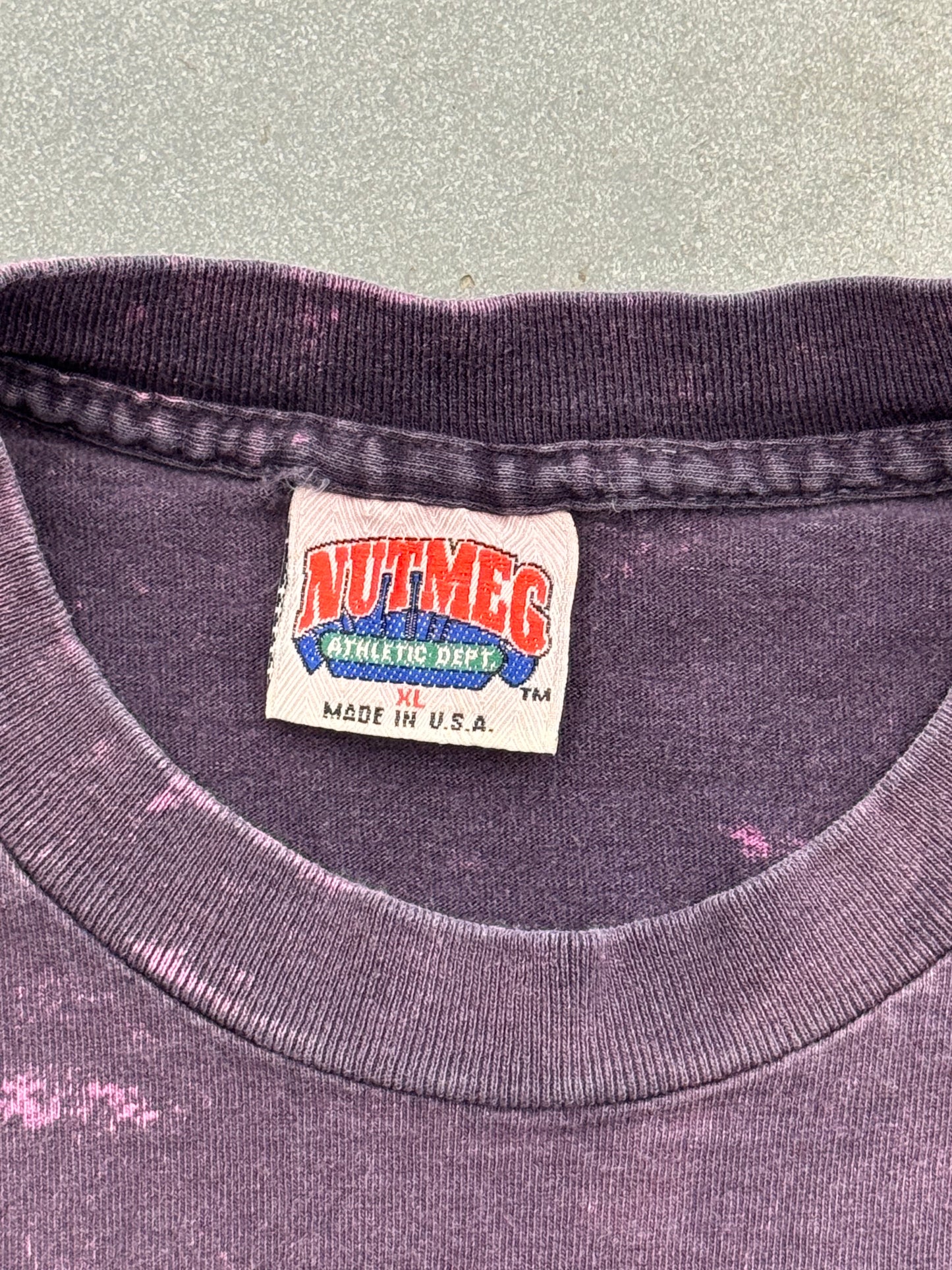 90S MIAMI HEAT PURPLE FADED TEE (NUTMEG TAG)