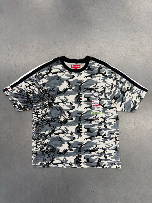 FW25 SUPREME CRANE SS TOP - WHITE CAMO