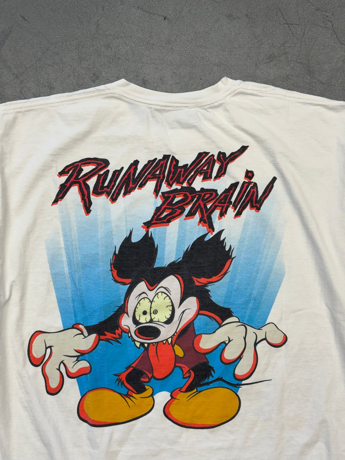 90S MICKEY MOUSE RUNAWAY BRAIN TEE (PULLED TAG)
