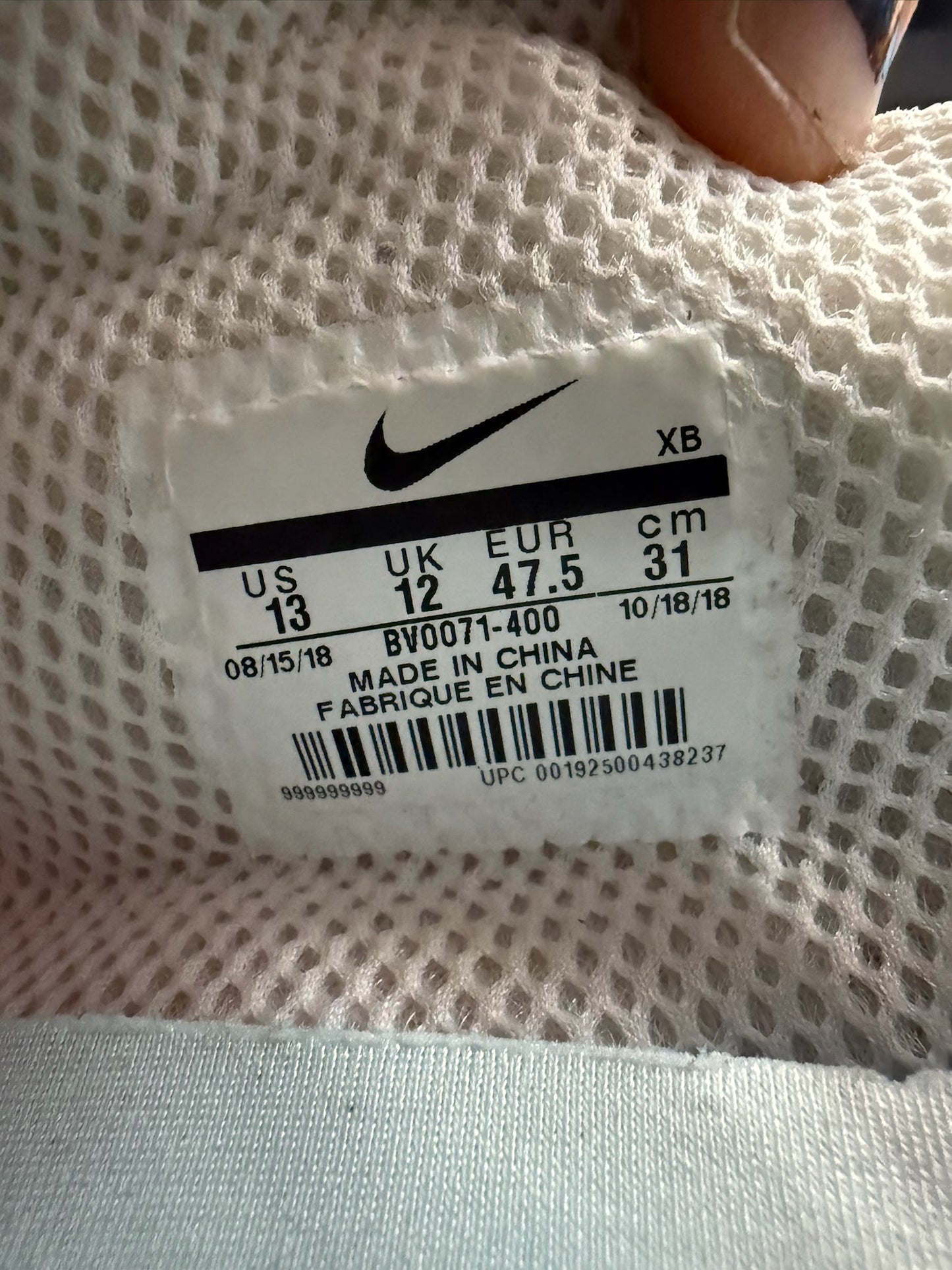 2019 SIZE 13 NIKE PRESTO FOOT TENT - COMME DES GARCONS CDG - SKYLIGHT (WITH BOX)