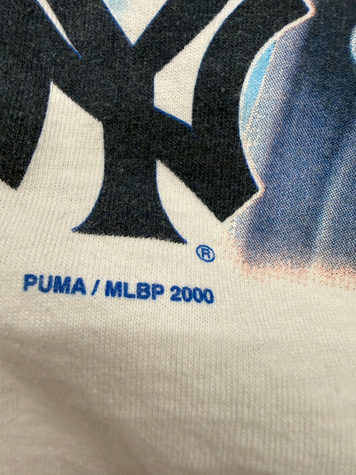 2000 MLB SUBWAY WORLD SERIES NEW YORK YANKEES METS DEREK JETER MIKE PIAZZA TEE (PUMA TAG)