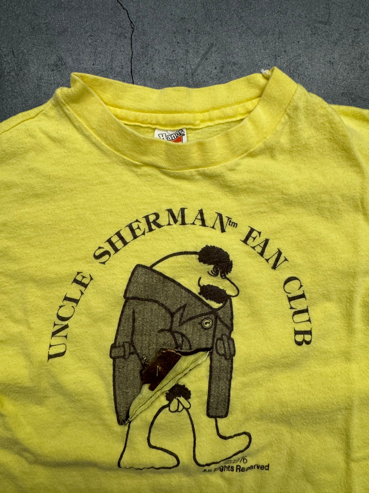 1976 UNCLE SHERMAN FAN CLUB TEE (HANES TAG)