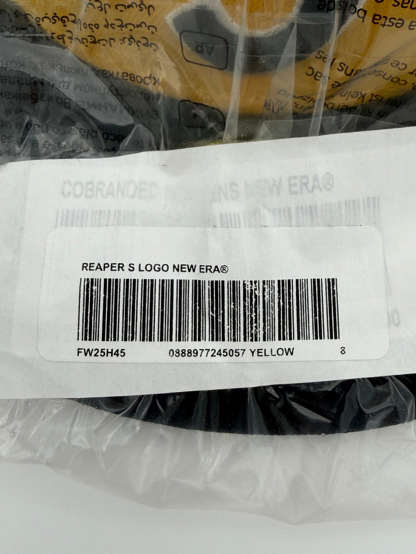 FW25 SUPREME REAPER S LOGO NEW ERA FITTED HAT - YELLOW