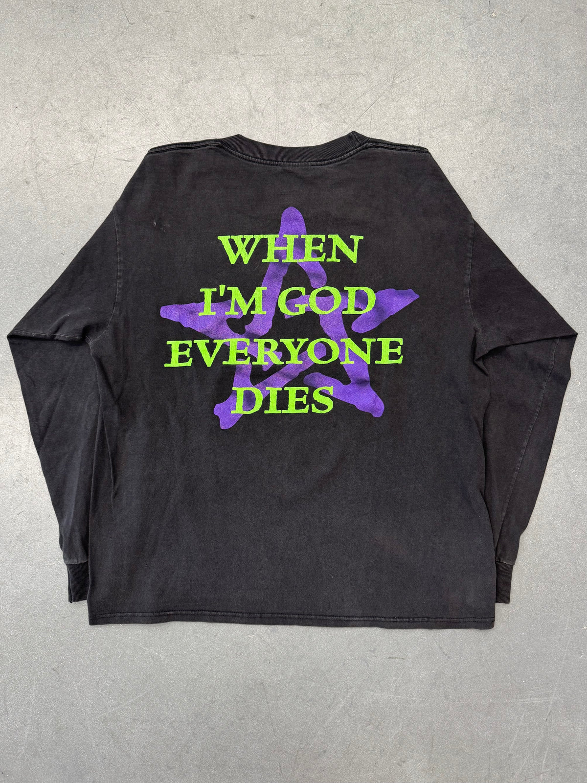 1995 MARILYN MANSON WHEN I'M GOD EVERYONE DIES LONG SLEEVE TEE (PULLED TAG)