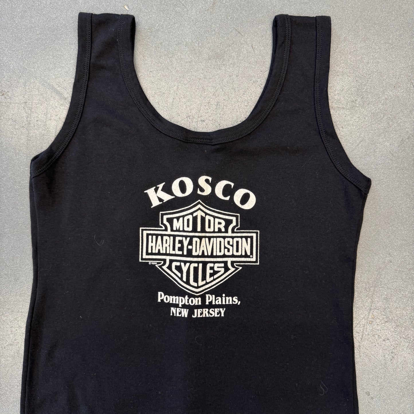 1990 HARLEY DAVIDSON MOTORCYCLES KOSCO WOMENS BUTTON UP TANK TOP