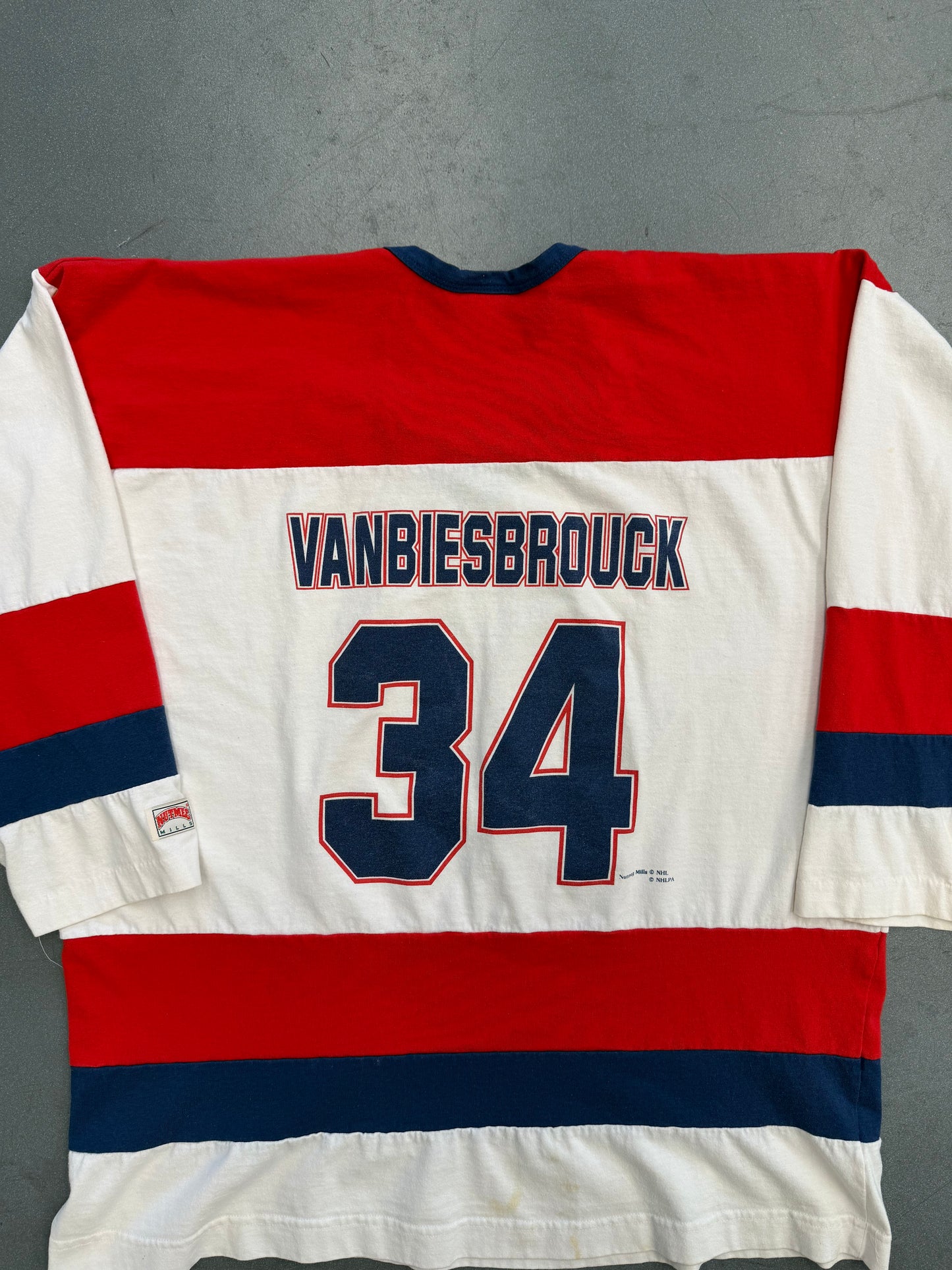 90'S FLORIDA PANTHERS VANBIESBROUCK COTTON HOCKEY JERSEY (NUTMEG MILLS TAG)