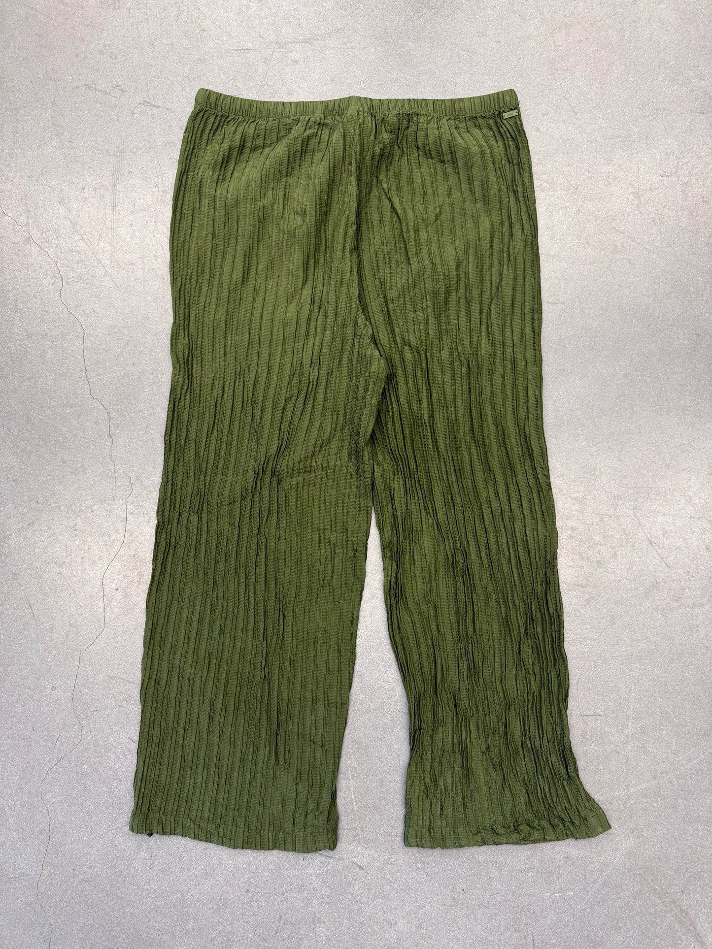KITH WOMEN KAVI II PLISSE DRAWSTRING PANT - KELP
