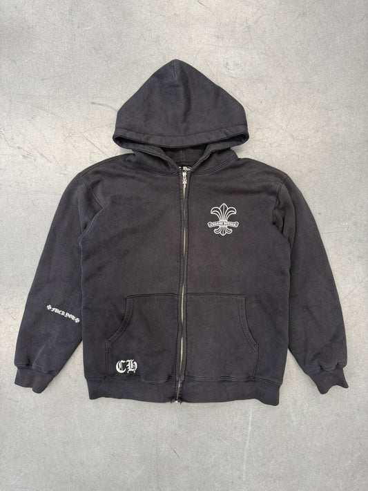 CHROME HEARTS FLEUR DE LIS FUCK YOU THERMAL ZIP UP HOODIE