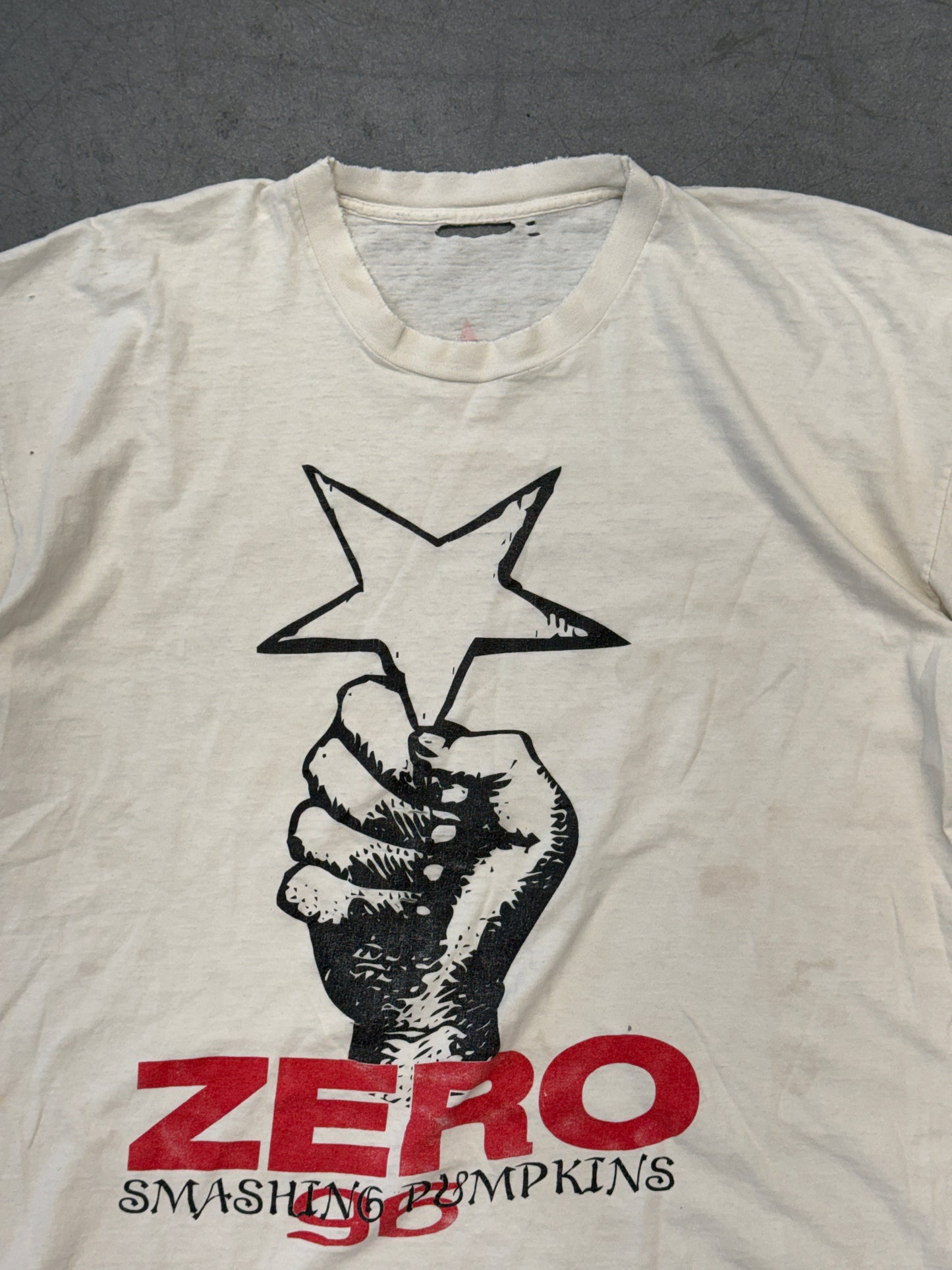 1996 SMASHING PUMPKINS ZERO PARKING LOT BOOTLEG TEE (PULLED TAG)