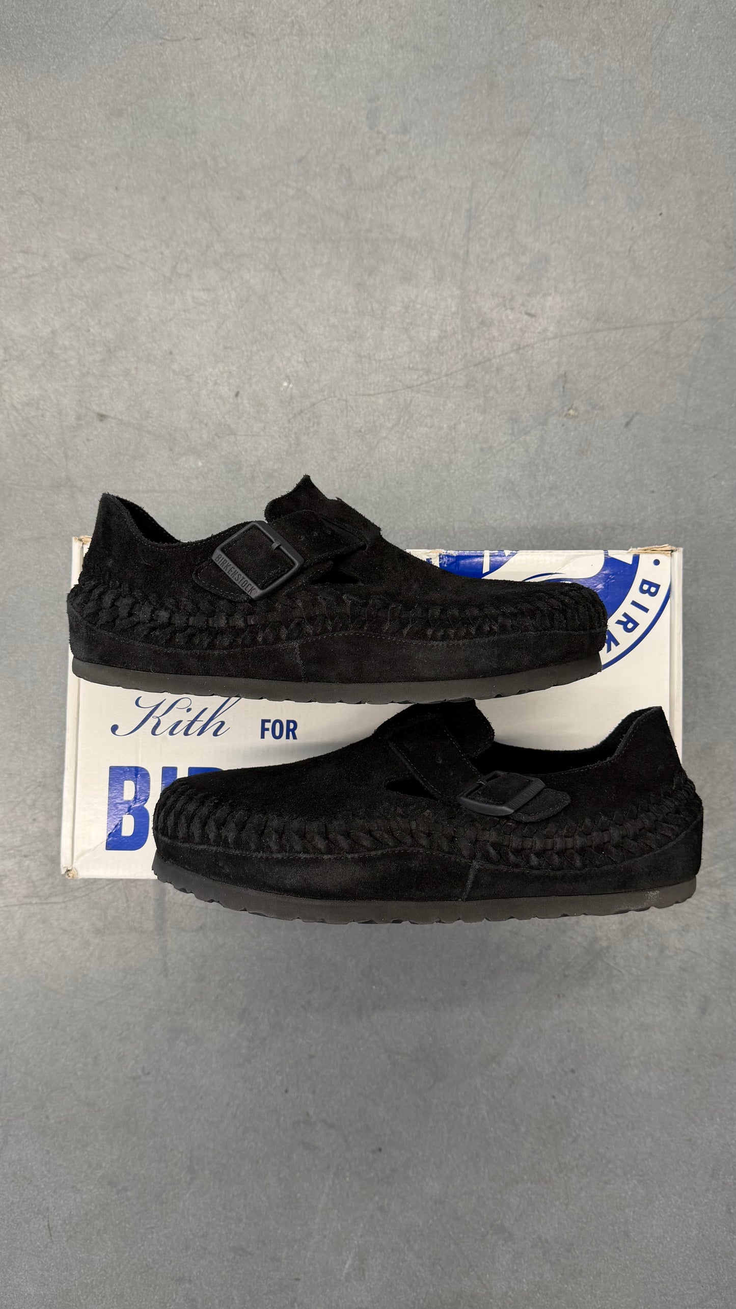 KITH BIRKENSTOCK LONDON BRAIDED - BLACK (W/BOX)