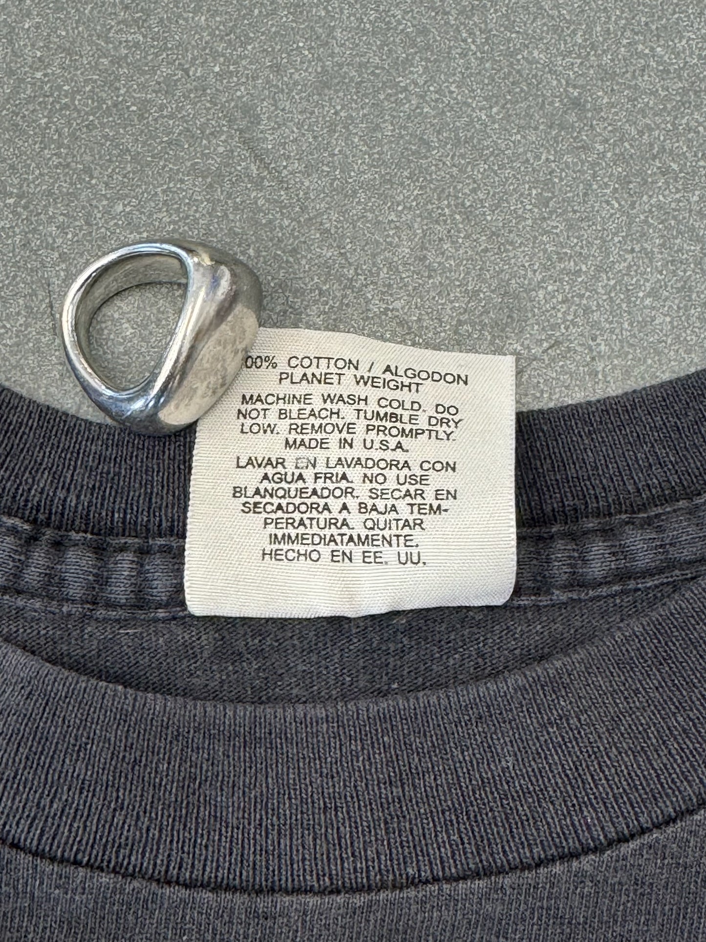 90S NWO NEW WORLD ORDER NO MERCY TEE (FADED PLANET TAG)