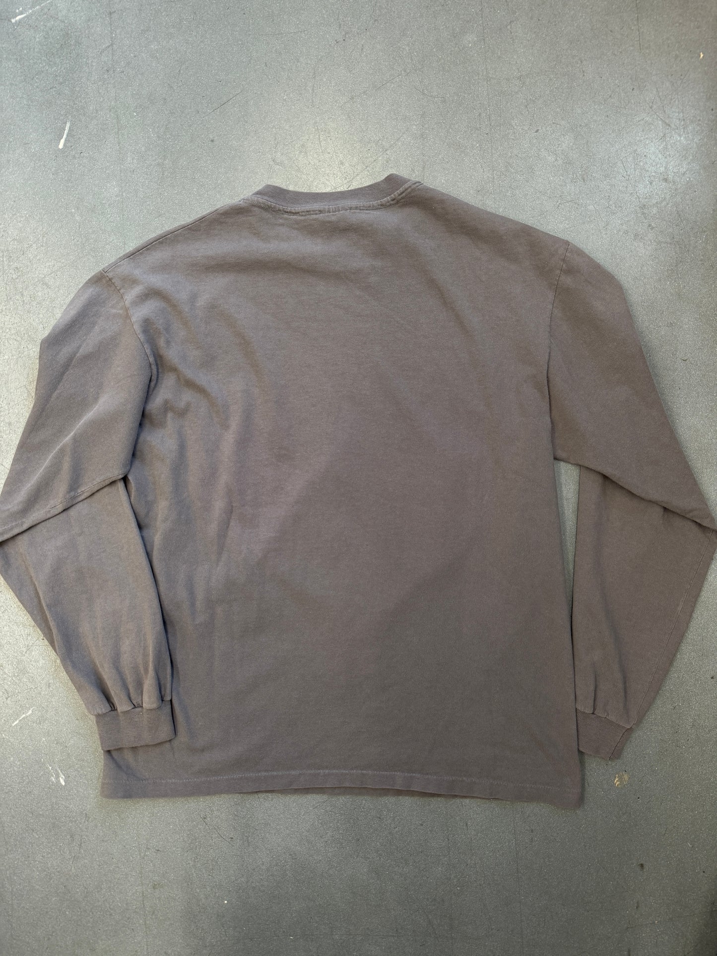 1997 WU-TANG RED LOGO LONGSLEEVE GREY TEE (ANVIL RED BAR TAG)